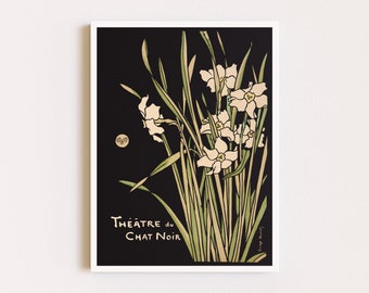 Downloadable Prints | Art Nouveau Print | French Poster | Flower Art Print | Eclectic Wall Art | Printable Wall Art