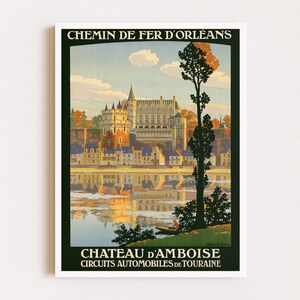 Herunterladbare Drucke | Reise Poster | Französisches Poster | Anzeige Poster | Französisches Schloß | Druckbare Kunst