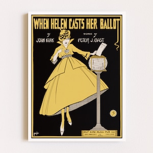 Impresiones descargables / Sufragista / Votos para mujeres / Impresión feminista / Cartel vintage / Arte de pared imprimible