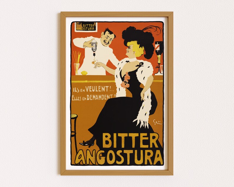 Downloadable Prints | Vintage Alcohol Poster | Art Nouveau Print | Bar ...