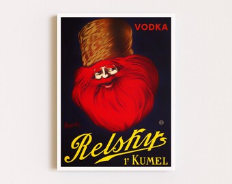 Impresiones descargables / Impresión de vodka / Póster vintage / Arte de bar / Impresiones de alcohol / Póster publicitario / Arte de pared imprimible