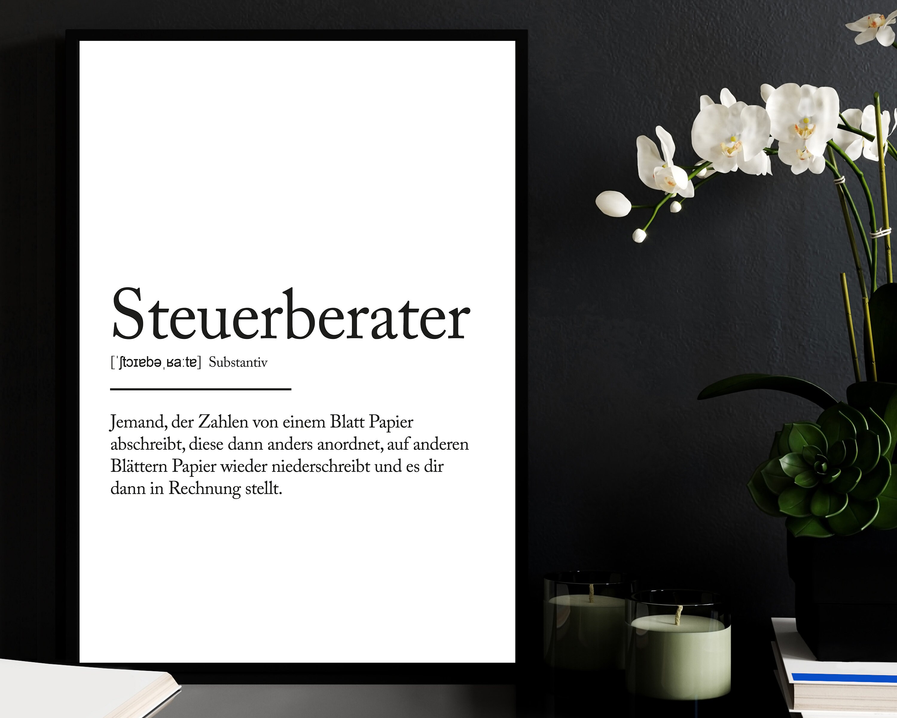 Steuerberater Definition DinA4 Poster / DinA3 Poster Etsy