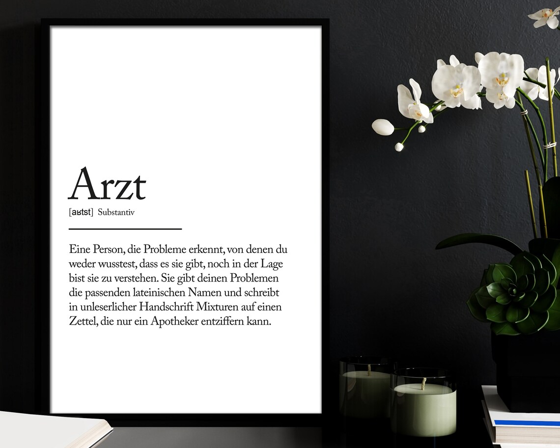 Arzt Definition: DinA4 Poster / DinA3 Poster Poster Poster - Etsy.de