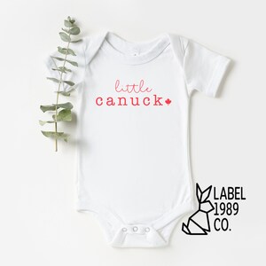 Little Canuck Baby Bodysuit | Canada Day Bodysuit | First Canada Day | Unisex Bodysuit | Custom Baby Bodysuit