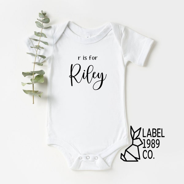 Alphabet Name Baby Bodysuit | Name and Letter Bodysuit | First Name Bodysuit | Personalized Name Baby Shirt