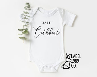 Unisex Baby Onesie Custom Baby Bodysuit Personalized Onesies Hello New Custom Text Onesie\u00ae Pregnancy Baby Reveal Pregnancy Reveal Prop