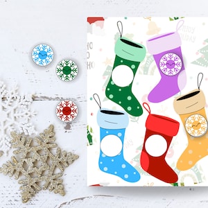 Carpeta de archivos de combinación de colores navideños Actividad de aprendizaje / Libro ocupado Clasificación de colores Hoja de trabajo imprimible para niños pequeños preescolares Juego de aprendizaje de colores