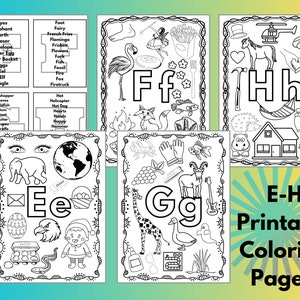 Letter Printable Coloring Pages | Alphabet Worksheets for Preschoolers | Coloring for Kids | Alphabet Practice Worksheets | Letter Coloring