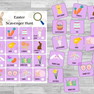 Easter Scavenger Hunt Printable for Kids | Easter Game Instant Download | Indoor Outdoor Treasure Hunt | Easter Party Activity Party Game