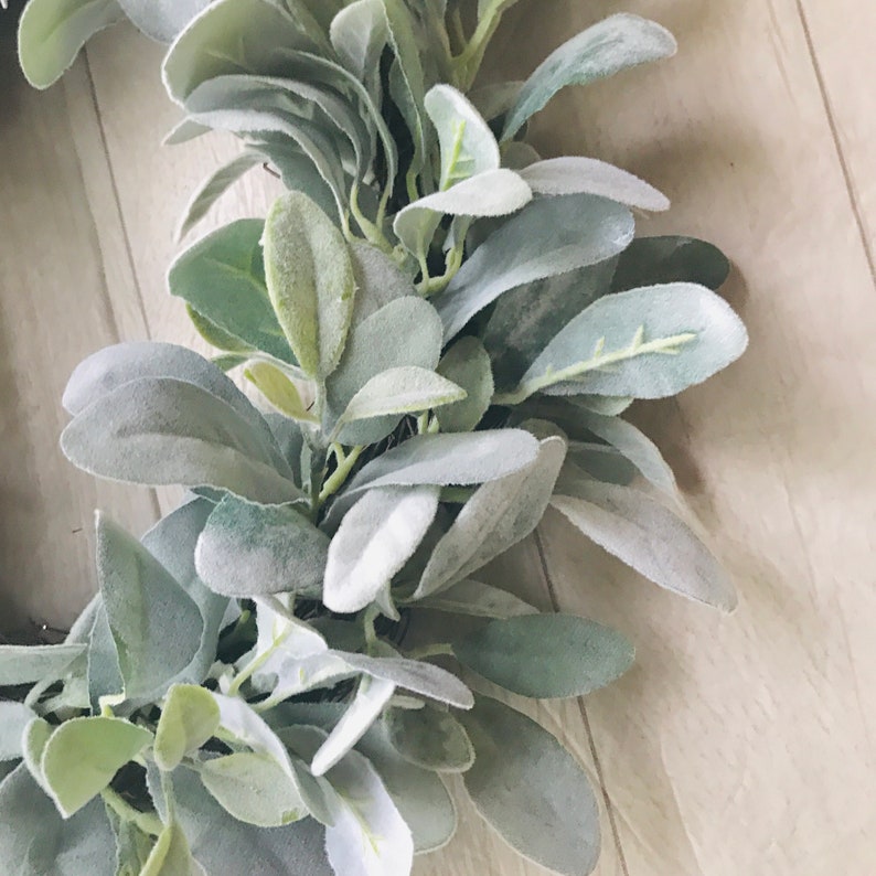 Lambs Ear Year Round Front Door Wreath Farmhouse Spring | Etsy