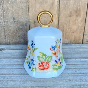 John Aynsley Cottage Garden Bell, Bone China Bell Made In England, Vintage Bell