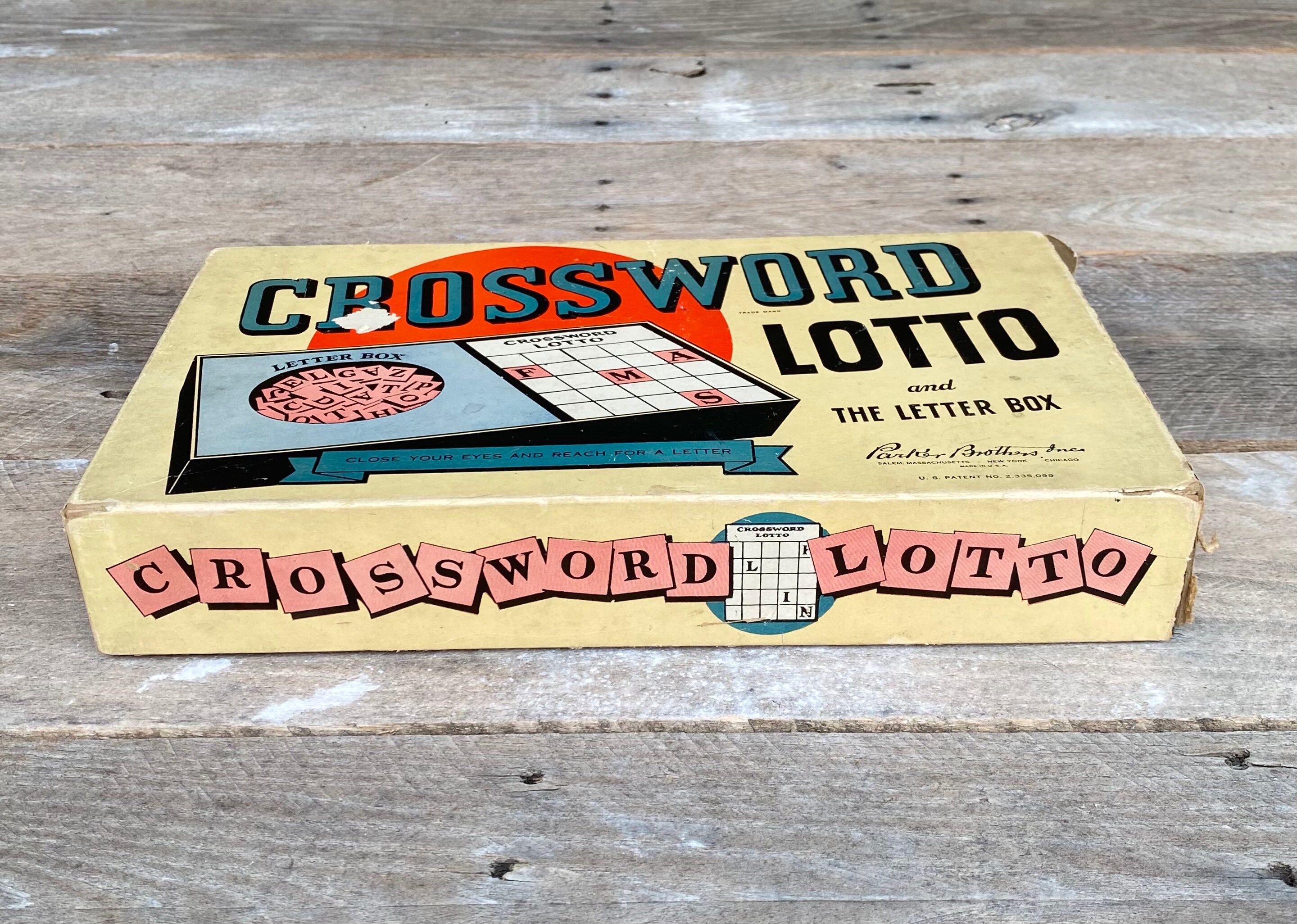 Crossword Lotto Game Vintage Word Game Junk Journal Pieces Etsy