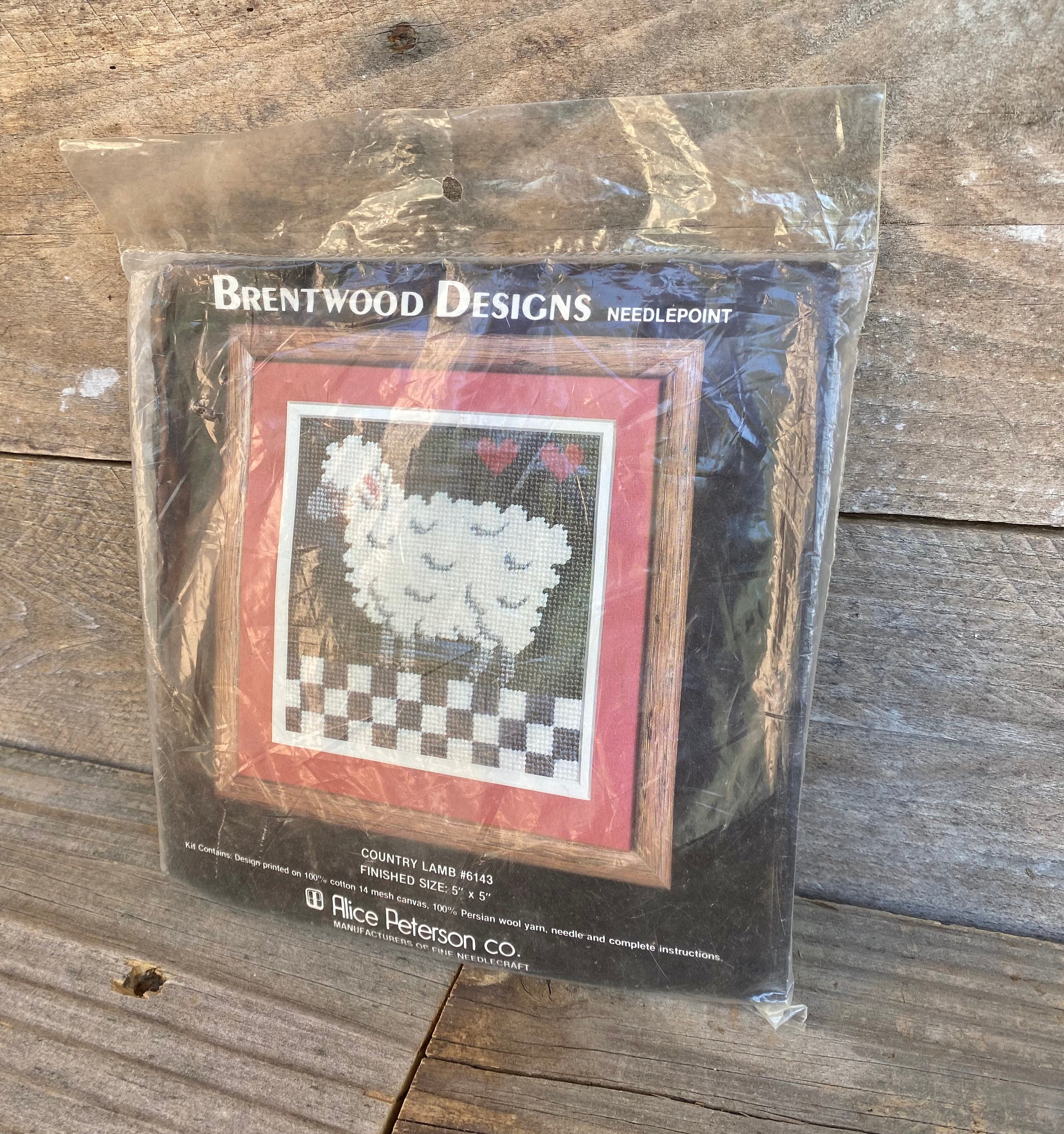 Country Lamb Needlepoint Kit Brentwood Designs Needlepoint Etsy