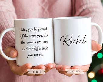 Taza de regalo de Navidad para empleados / Taza de agradecimiento a compañeros de trabajo