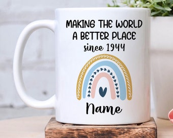 80th Birthday Gift | Personalized 80th Birthday Mug | Gift For 80 Year Old Women | Happy 80th | For Grandma Grandpa Mom Aunt Nana | 1944