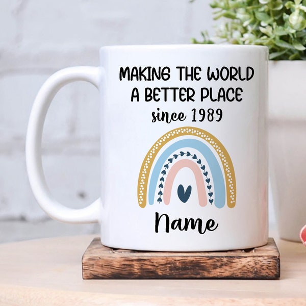 35th Birthday Gift, For Women, For Best Friend, Personalized Mug For 35th Birthday, Birthday Gift For Him, Cousin, Sister, since 1989