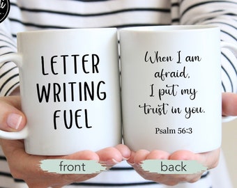 JW Letter Writing Mug, 2024 Year Text, 2024 JW Gifts, Psalm 56:3, New Service Year Gift, 2024 Pioneer Gift, Letter Writing Fuel, Coffee Cup