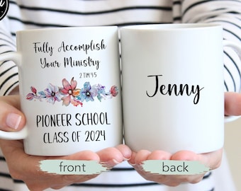 Personalized Pioneer School Mug | JW Pioneer School 2024 Gifts | Customized Pioneer School Gift | Pioneer School Gifts For Women | Flowers