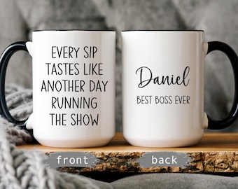 Personalized Boss Mug: Boss's Day, Christmas Gift for Manager or Supervisor