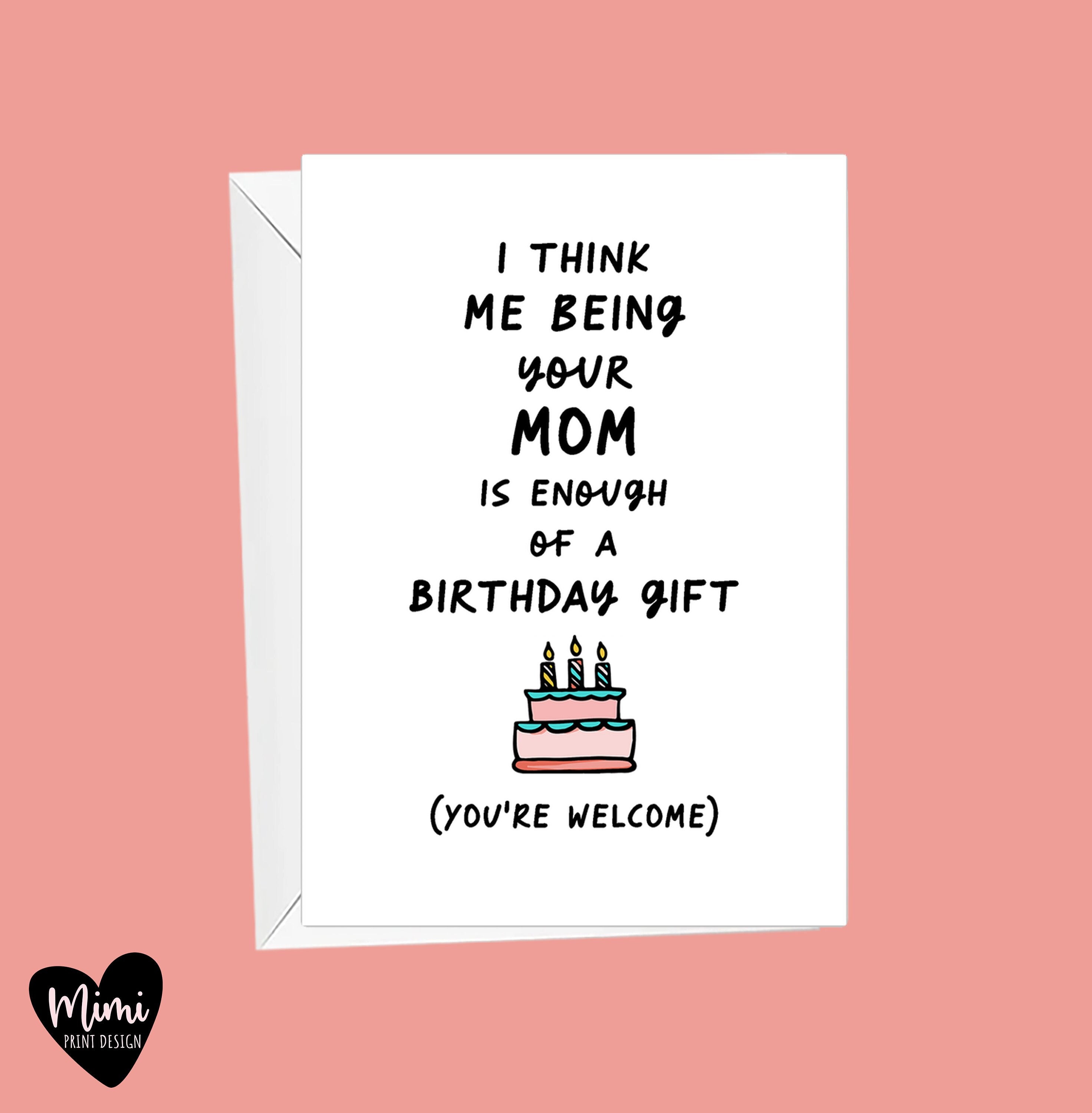 Funny Birthday Card For Mom From Son
