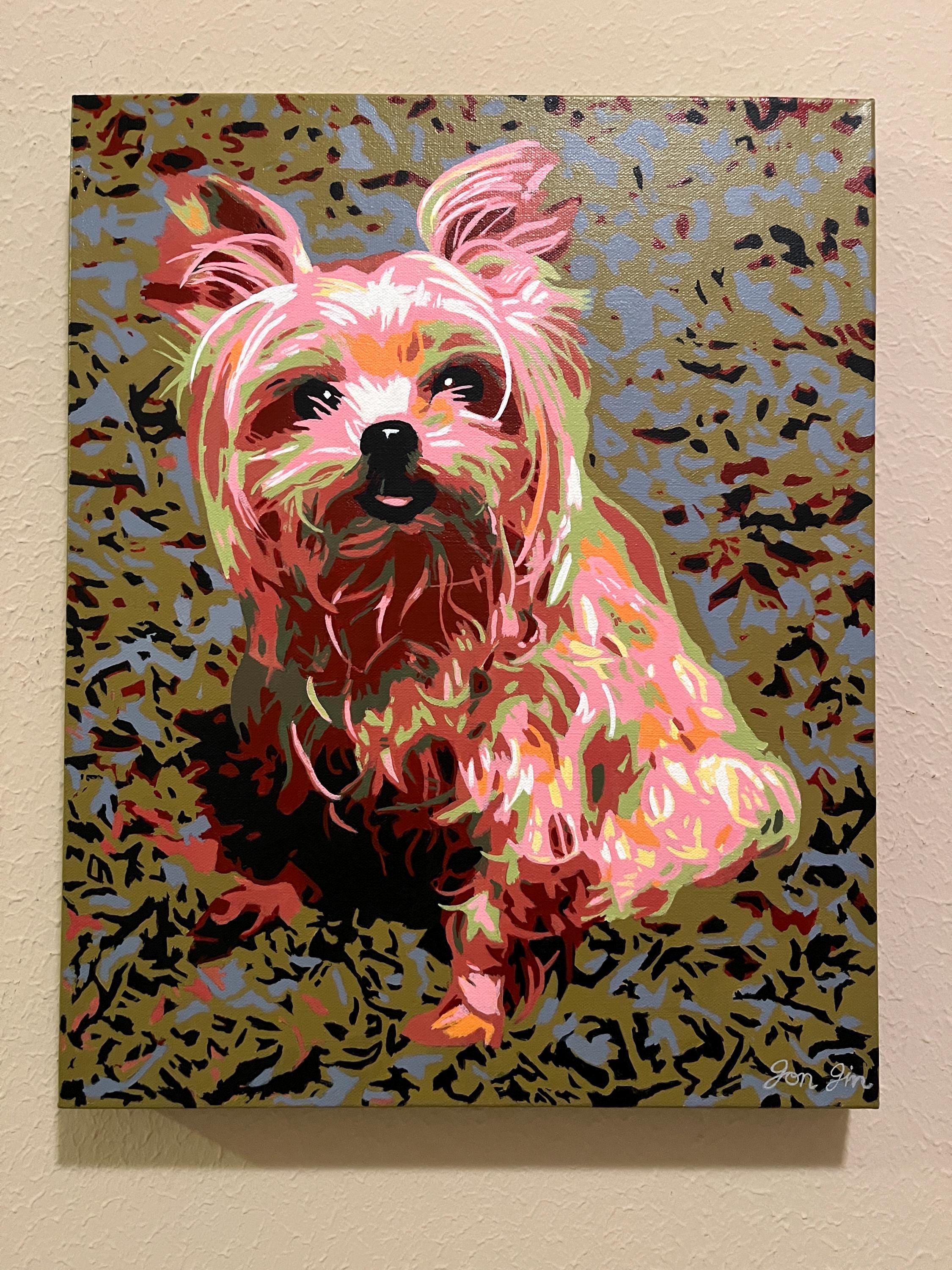 アクリル画 犬 ヨークシャテリア 絵画 ヨークシャーテリア - Etsy 日本