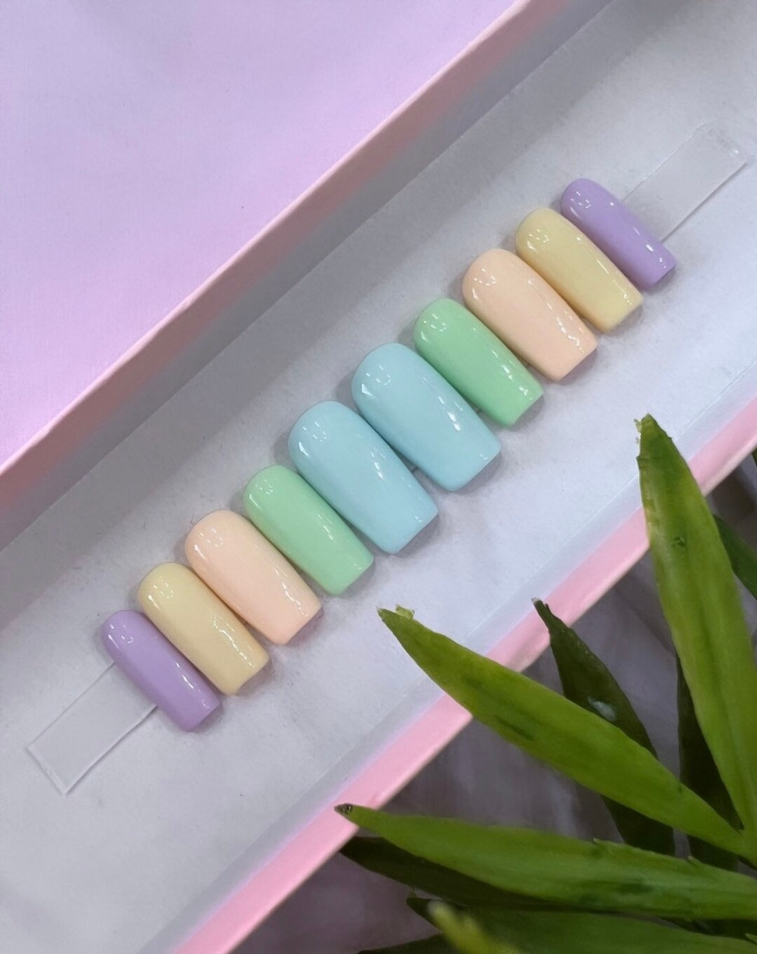 Pastel Vibes Press on Nails Etsy