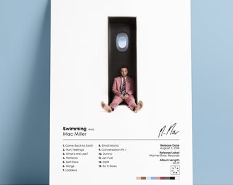 Mac Miller Swimming Poster Etsy