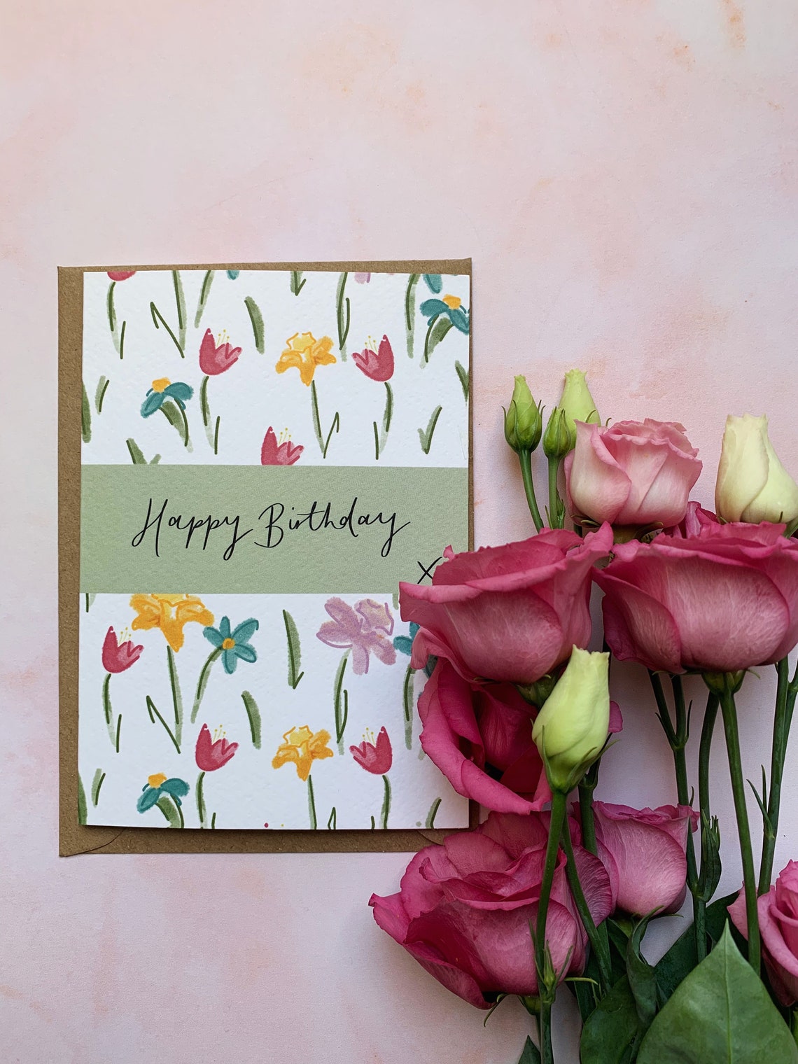 Floral Birthday Card Etsy