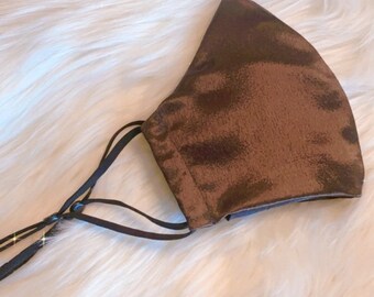 Mascarillas faciales de satén LUXE, cubrebocas de satén suave, bolsillo para filtro, alambre nasal, filtro GRATIS, mascarilla de satén de alta calidad.