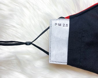 Mask FILTERS PM 2.5 Filter replacements, 5 layer carbon filter inserts for face masks, 1, 5, 10, 25