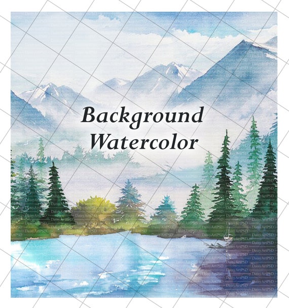 Watercolor Landscape Wallpaper | Etsy