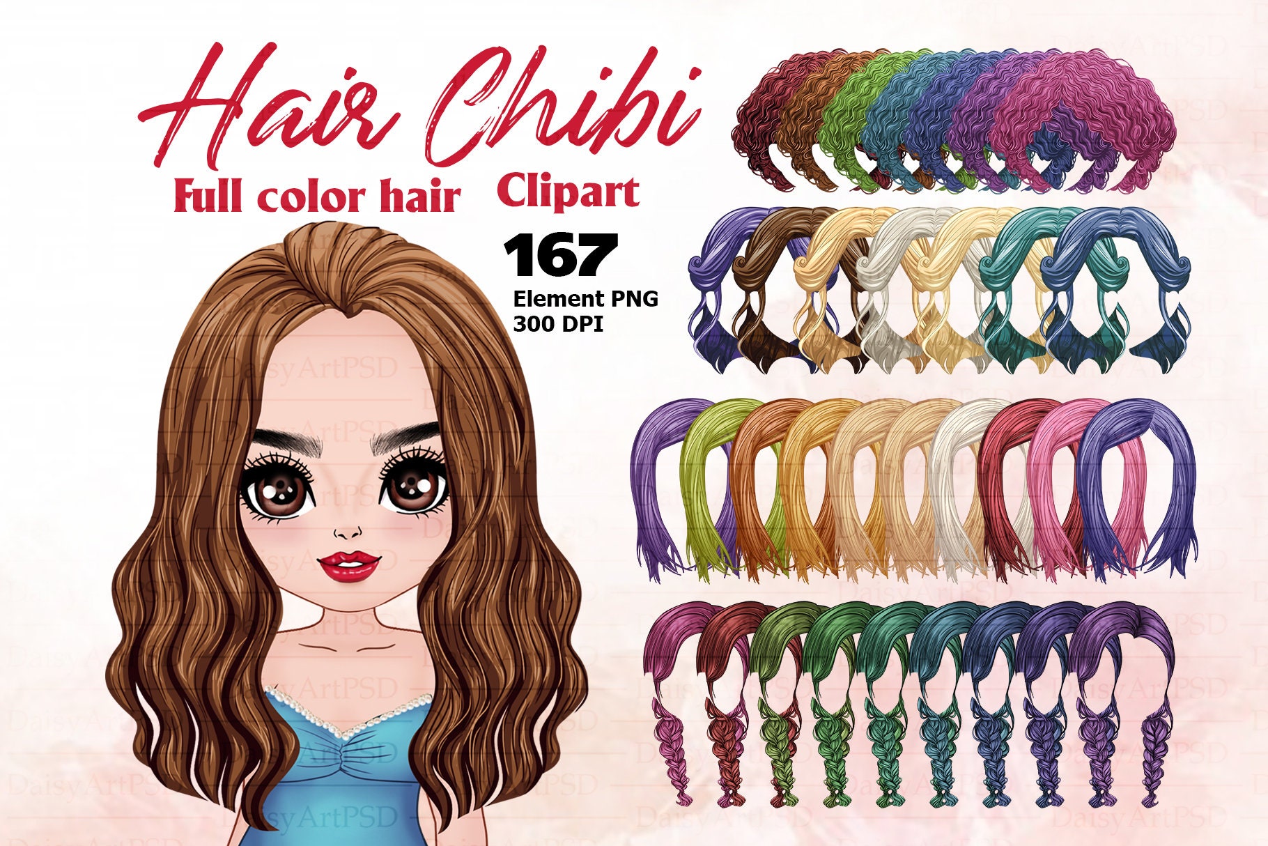 Hairstyles Clipart:hair CHIBI PART - Etsy UK Hairstyles Clipart:hair CHIBI PART - Etsy UK