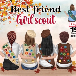 Girl Scout Clipart "  Best Friend Girl Scout " Printable art Explorer. Clip art Girl Scouts, digital clipart PNG