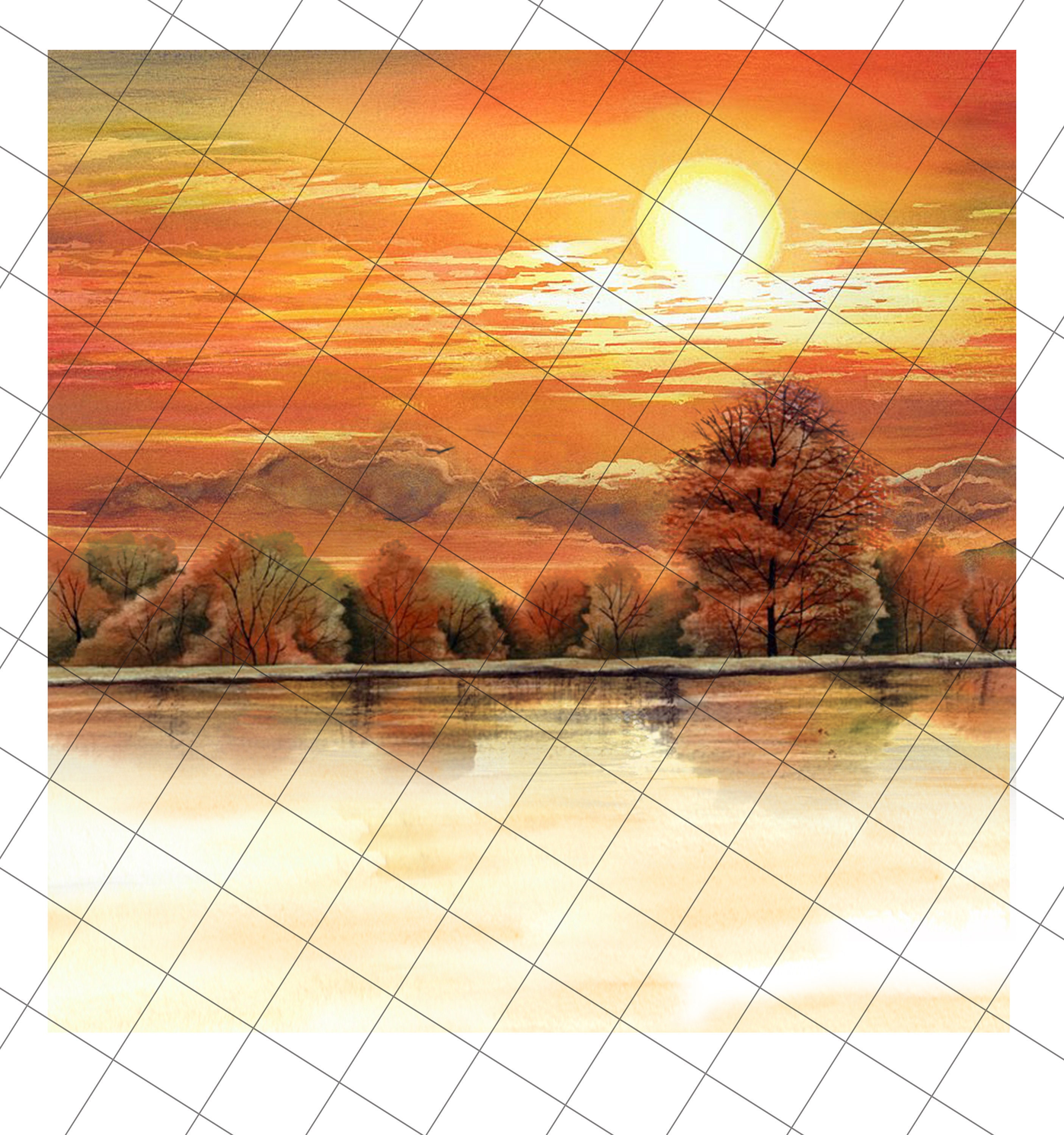 Watercolor landscape wallpaper/background05 | Etsy