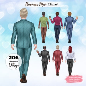 Man Clipart, Business Man Clipart, Business Outfit, Boyfriend Clipart, Mature man Clipart, Father Clipart, African American Man Clipart.