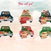 Christmas Truck Clipart: Holiday Tree, Gift Box PNG (digital Download ...