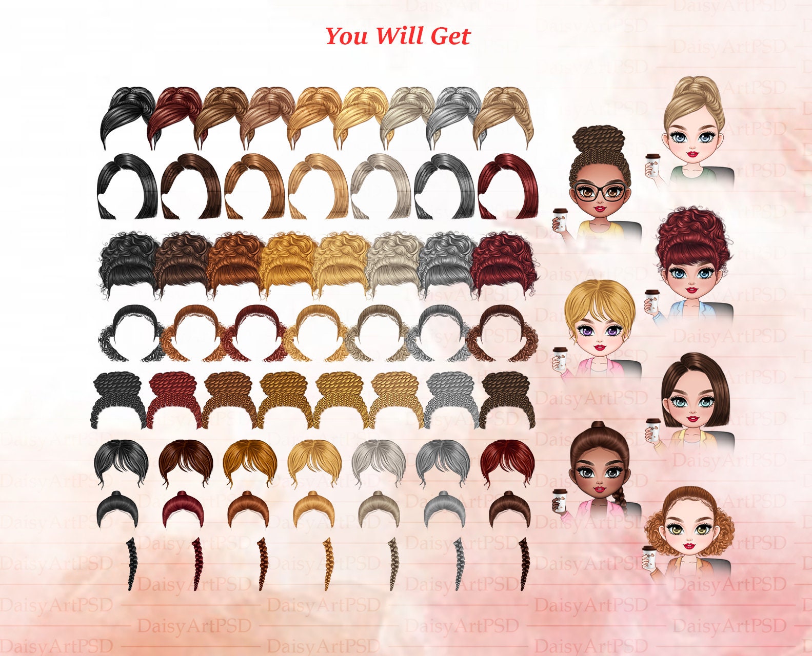 Office Girl Chibi Clipart: Business Woman PNG (digital Download) - Etsy
