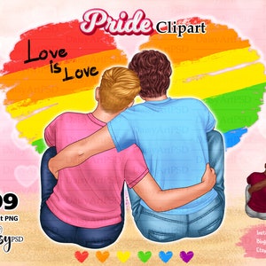 Gay Paar Clipart, LGBT Pride Clipart, Clipart Bester Freund, LGBT Clipart, Liebe ist Liebe Clipart, Gay Jubiläumsgeschenk.