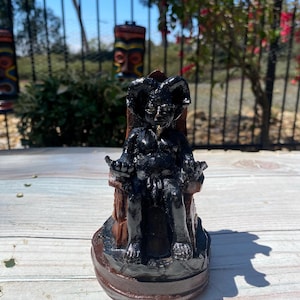 Handmade Red Baphomet Resin Statue: 5.5" Satanic Figurine - Devil - Demon