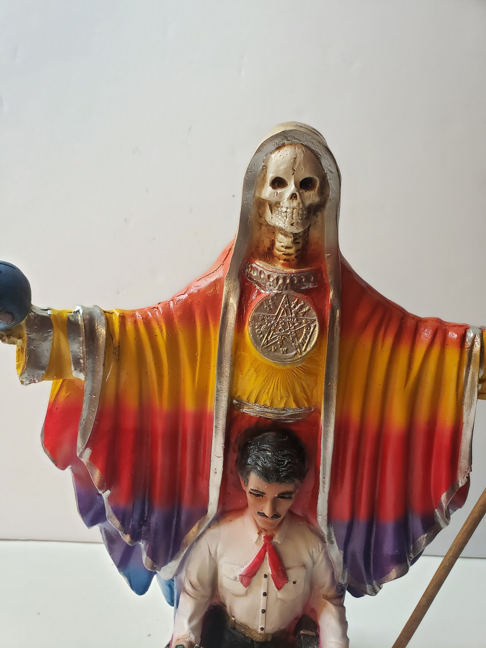 Santa Muerte & Jesus Malverde Color Rainbow Size 16.5/ | Etsy
