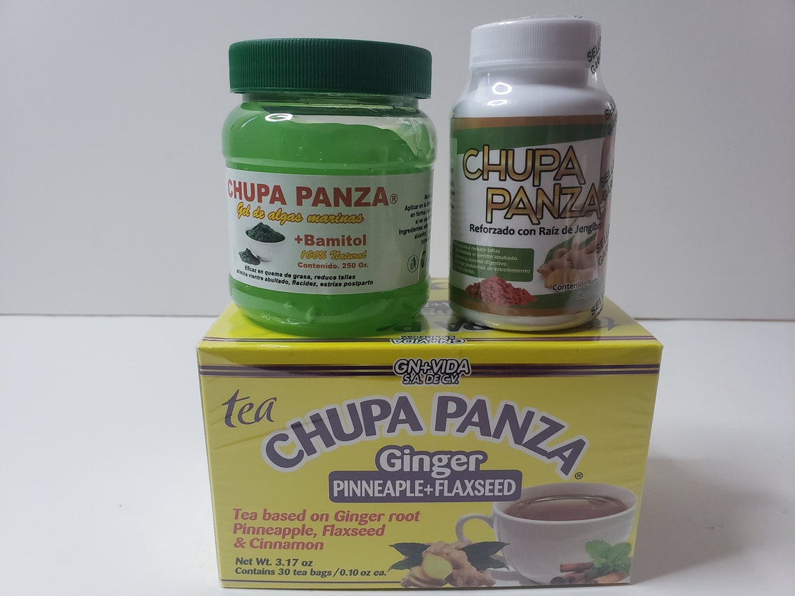 Combo Chupa Panza Gel Chupa Panza 30 Capsules and Tea Box Etsy