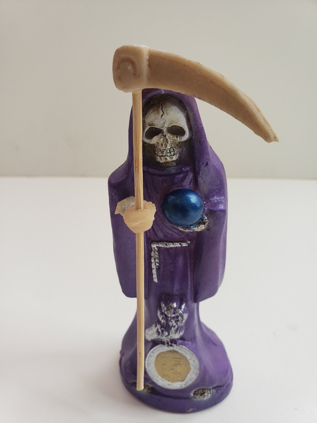 Santa Muerte Color Purple 7 Holy Death Statue / Grim Reaper / Curada ...