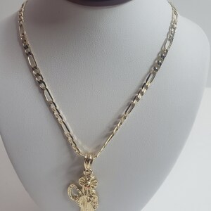 Santa Muerte Gold Plated Necklace Brand New Chain Santa | Etsy