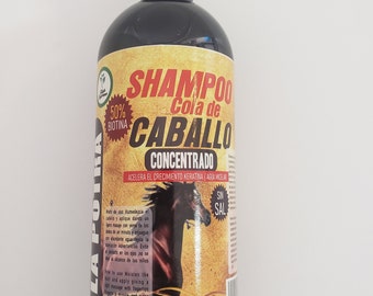 Shampoo Cola de Caballo Concentrado la Potra 16oz Acelera el Crecimiento 100% Natural