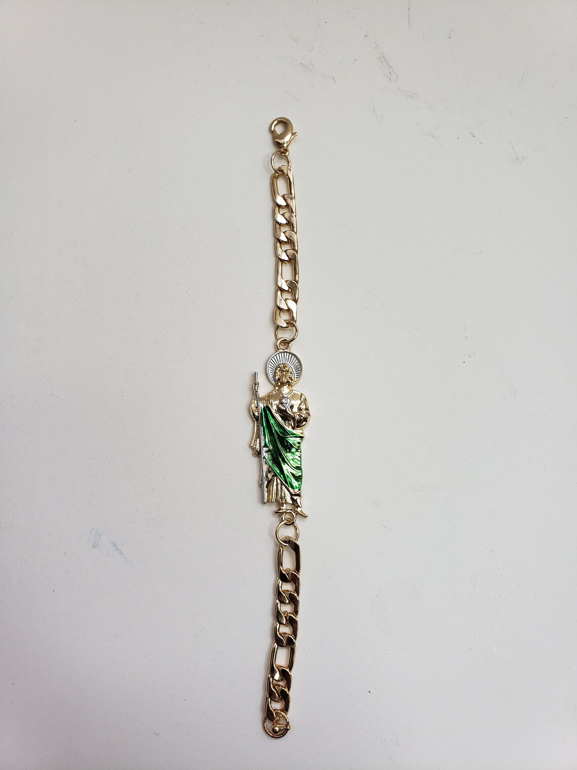 Bellissimo Braccialetto Con Catena Cubana Di Colore Placcato Oro - Foto 4