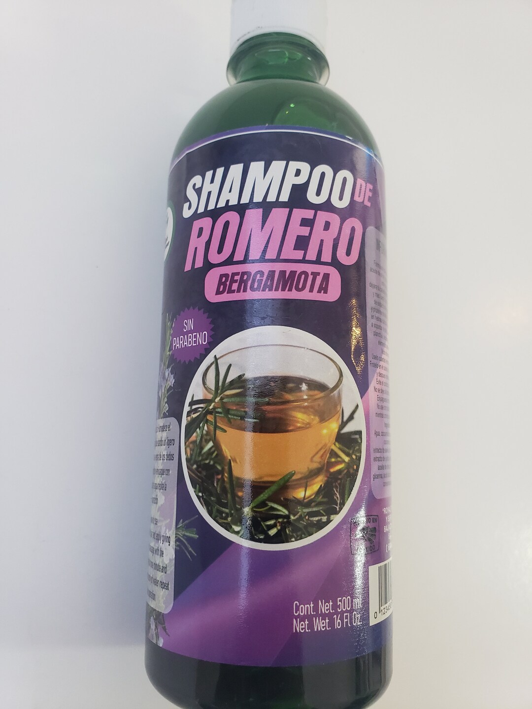 Shampoo De Romero Con Bergamota 16oz Con Extracto De Cola De Caballo