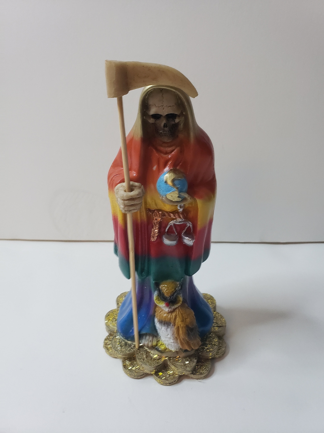 Santa Muerte Color Rainbow 8 Holy Death Statue / Grim | Etsy