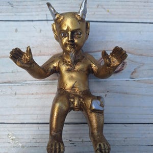 ビンテージ　デビル　悪魔　真鍮　ブラス　ブロンズ　置物 Bronze devil statue - Etsy 日本