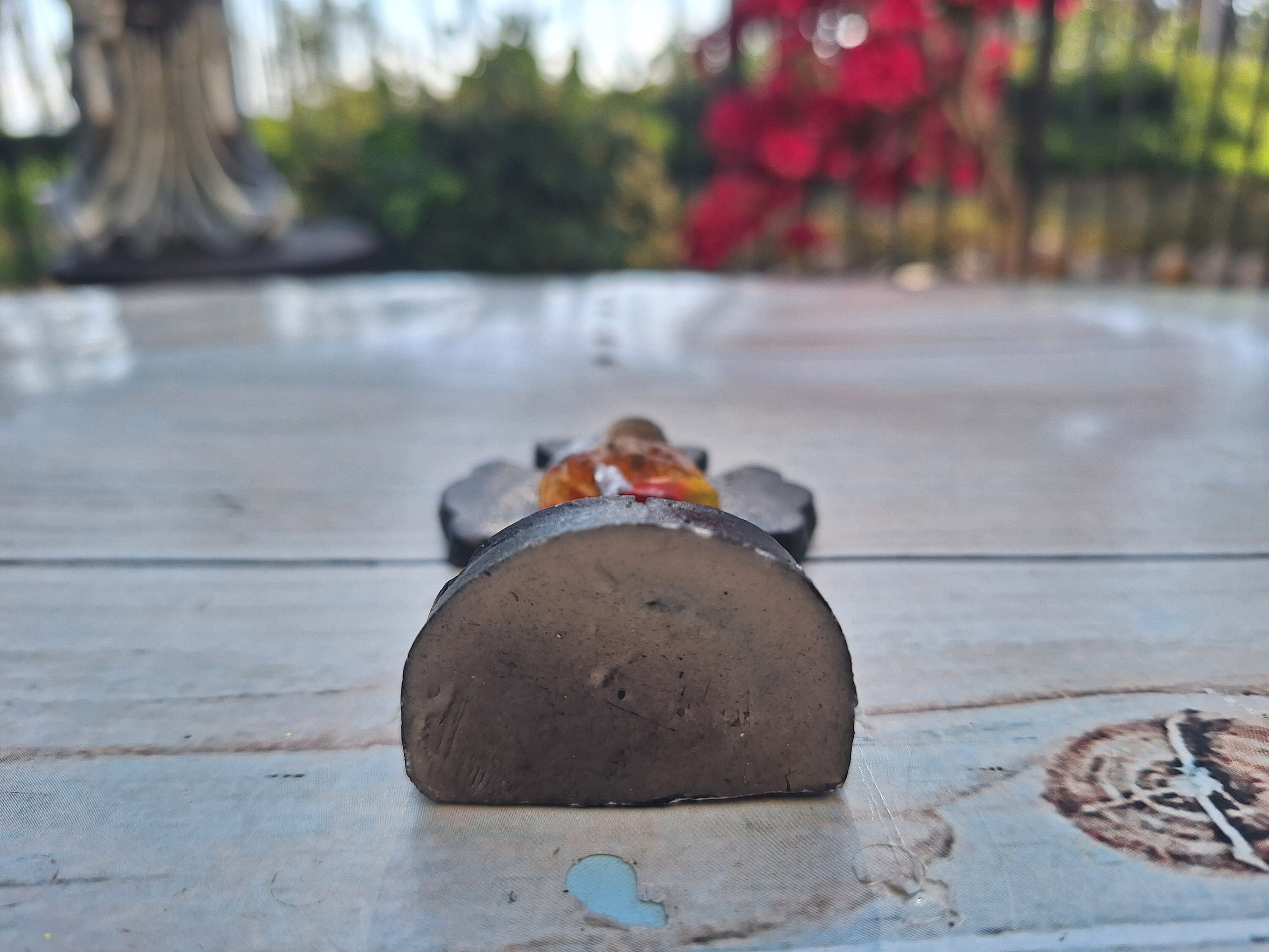 サンタ ムエルテ カラー レインボー 4 インチ 聖なる死の像 - 幸運