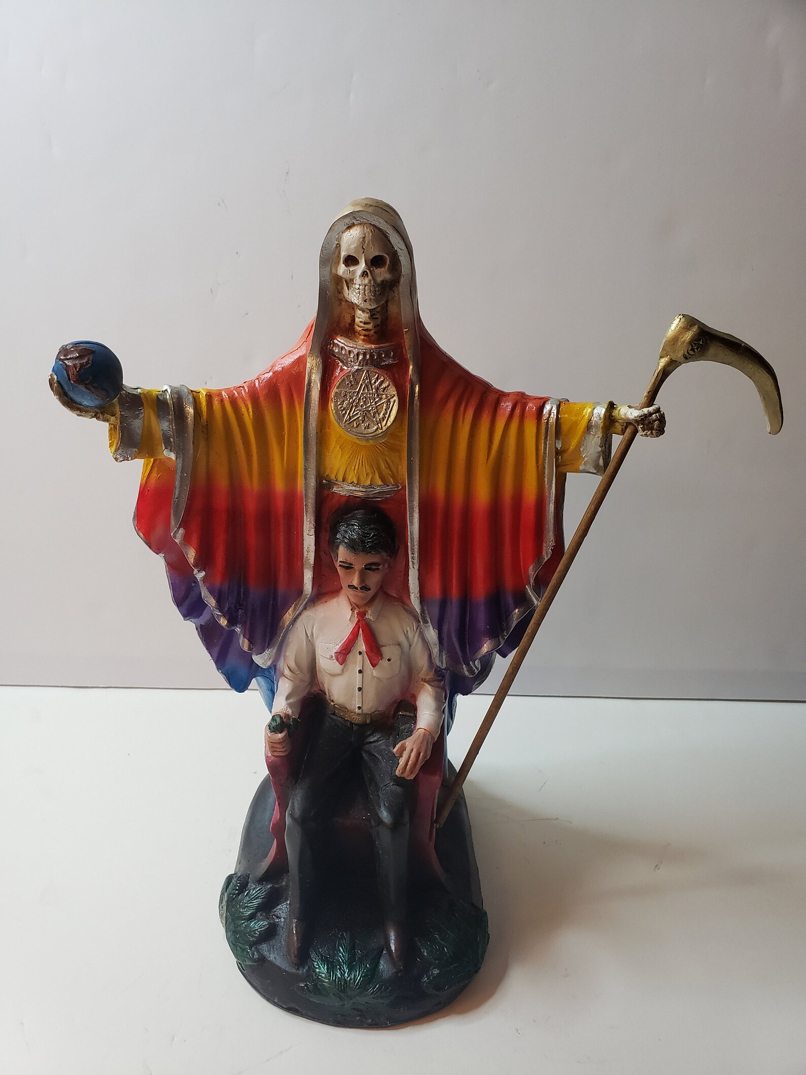 Santa Muerte & Jesus Malverde Color Rainbow Size 16.5/ | Etsy